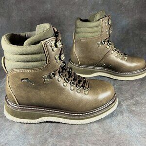 Simms Freestone Felt Sole Fly-Fishing Wading Boots Men's Size 6 Brown/Green EUC